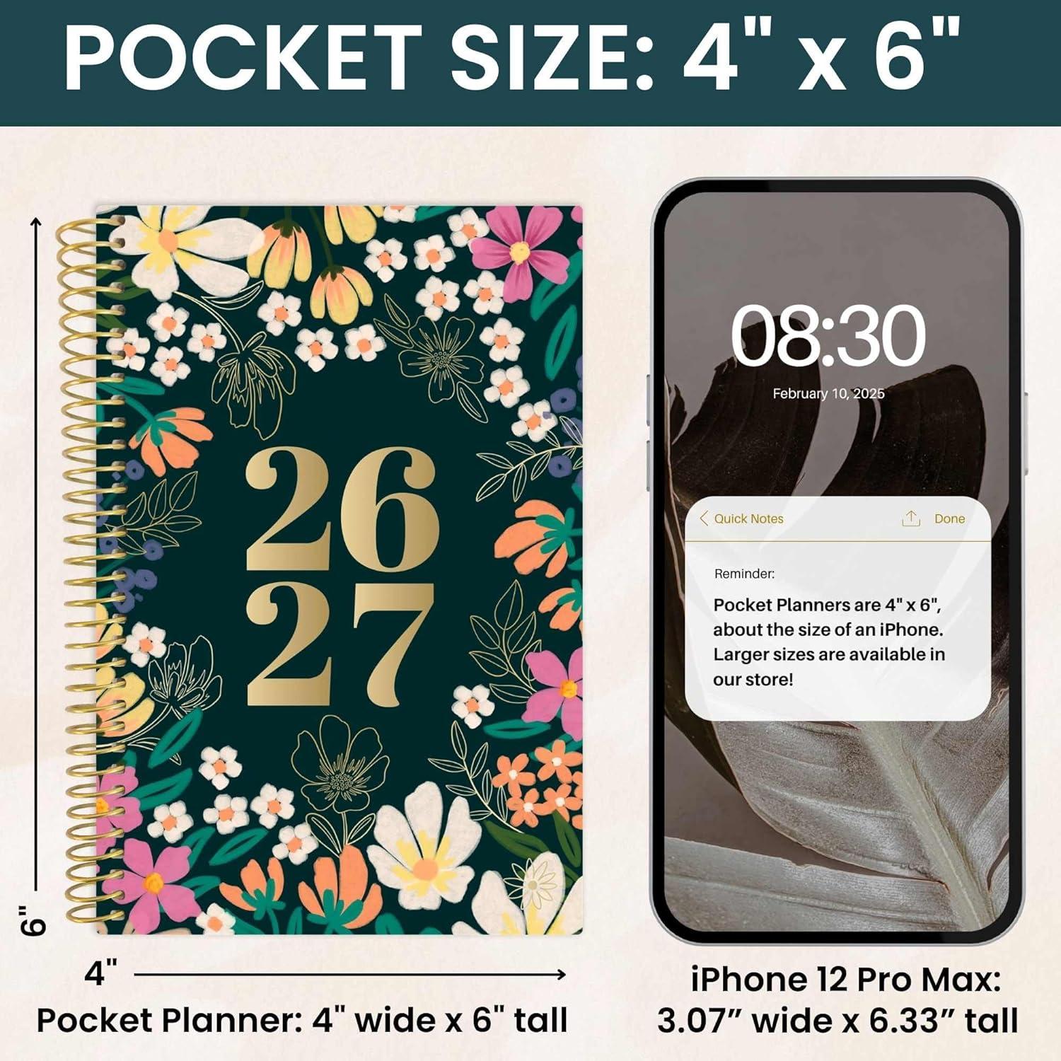 image:imagebloom daily planners 20252026 85 x 11 Academic Year Day Planner July 2025 July 2026 Weekly amp Monthly Dated Agenda Organizer with Stickers amp Tabs Garden Party BeigeBlooming Wildly 202627