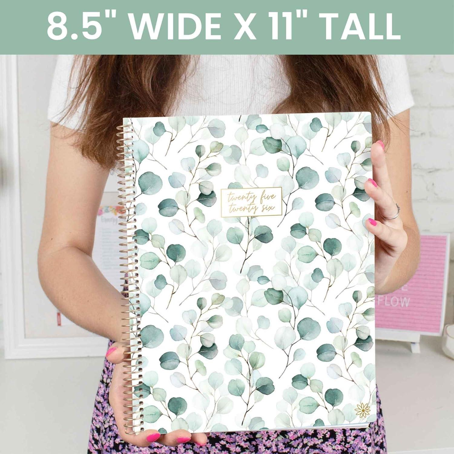 image:imagebloom daily planners 20252026 85 x 11 Academic Year Day Planner July 2025 July 2026 Weekly amp Monthly Dated Agenda Organizer with Stickers amp Tabs Boho GreeneryBoho Greenery 202526