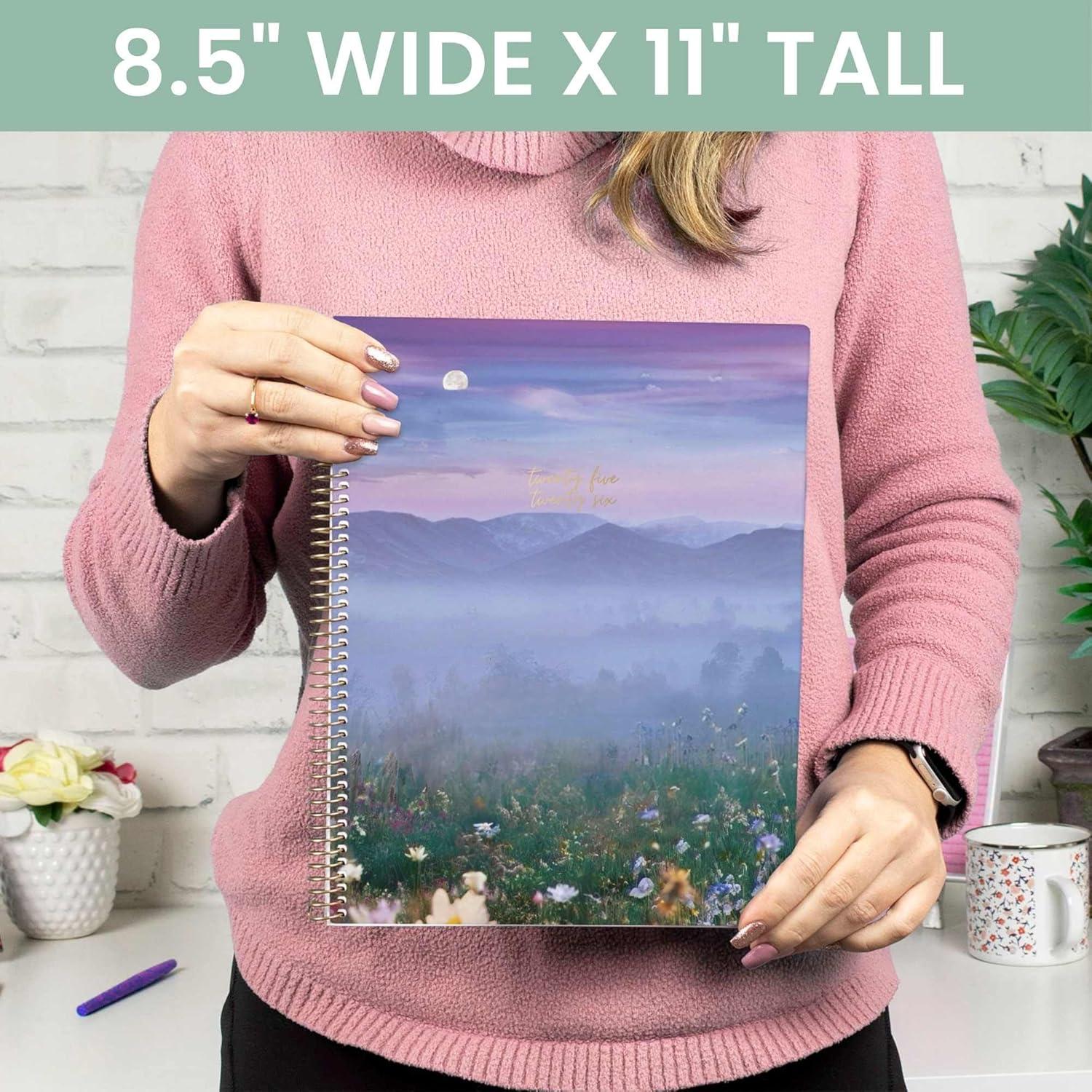 image:imagebloom daily planners 20252026 85 x 11 Academic Year Day Planner July 2025 July 2026 Weekly amp Monthly Dated Agenda Organizer with Stickers amp Tabs Mystical Mountains