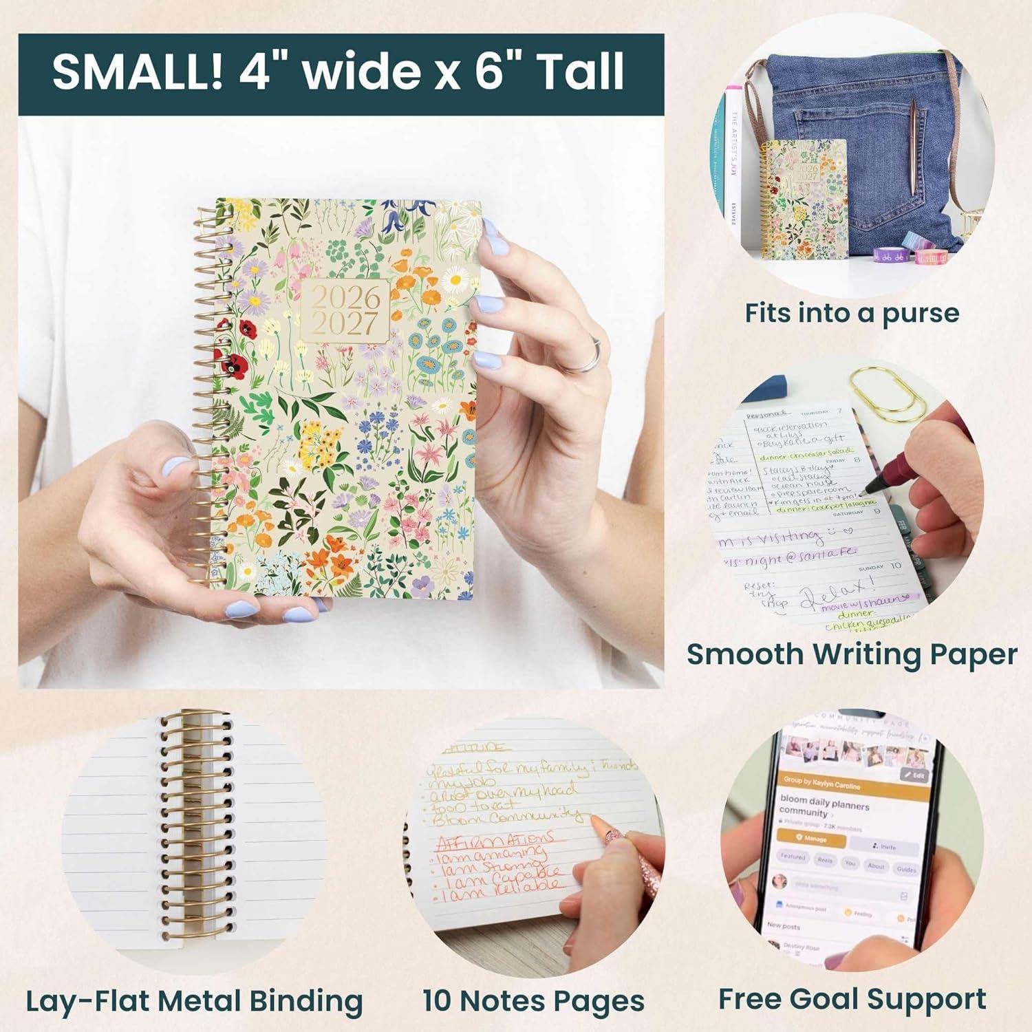 image:imagebloom daily planners 20252026 85 x 11 Academic Year Day Planner July 2025 July 2026 Weekly amp Monthly Dated Agenda Organizer with Stickers amp Tabs Garden Party BeigeGarden Party 202627