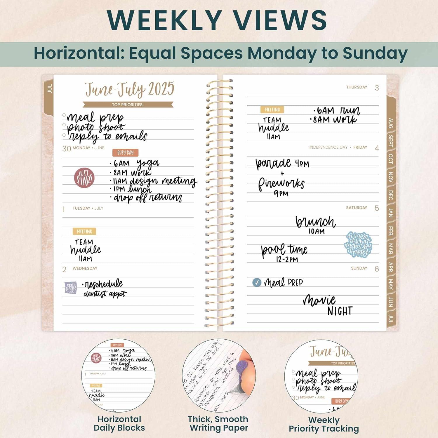 image:imagebloom daily planners 20252026 Academic Year Pocket Planner July 2025 July 2026 4 x 6 MINI Weekly Monthly Agenda Organizer amp Calendar Book Ocean Oasis