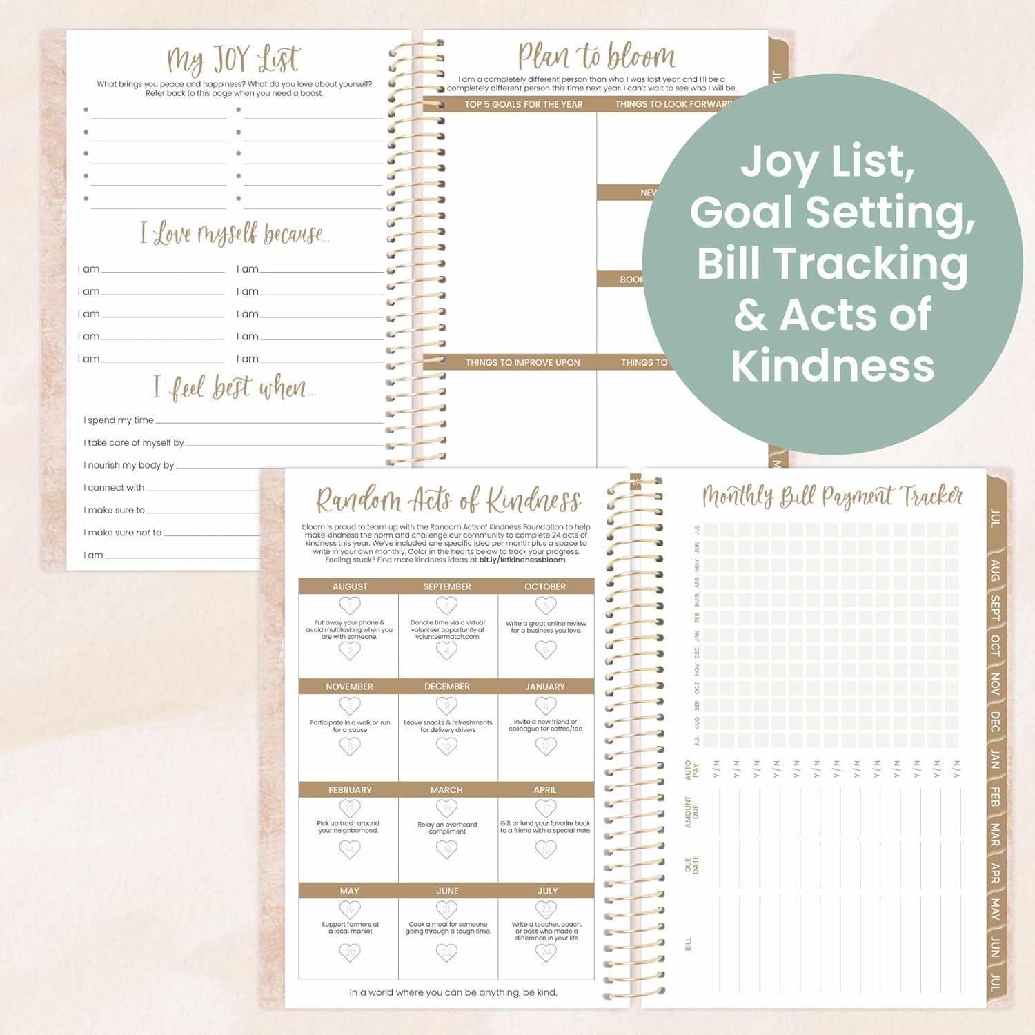 image:imagebloom daily planners 20252026 Academic Year Pocket Planner July 2025 July 2026 4 x 6 MINI Weekly Monthly Agenda Organizer amp Calendar Book Ocean Oasis