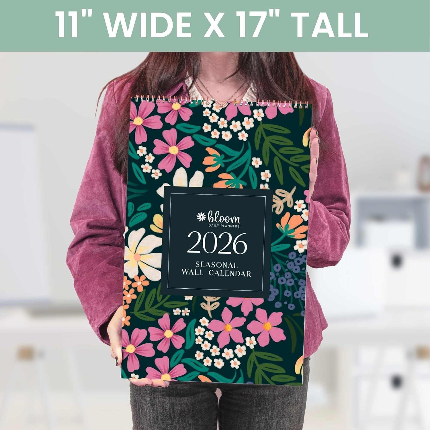 image:imagebloom daily planners 2026 Calendar Year Monthly Hanging Wall Calendar January through December 2026 Large 11 x 17 SeasonalSeasonal
