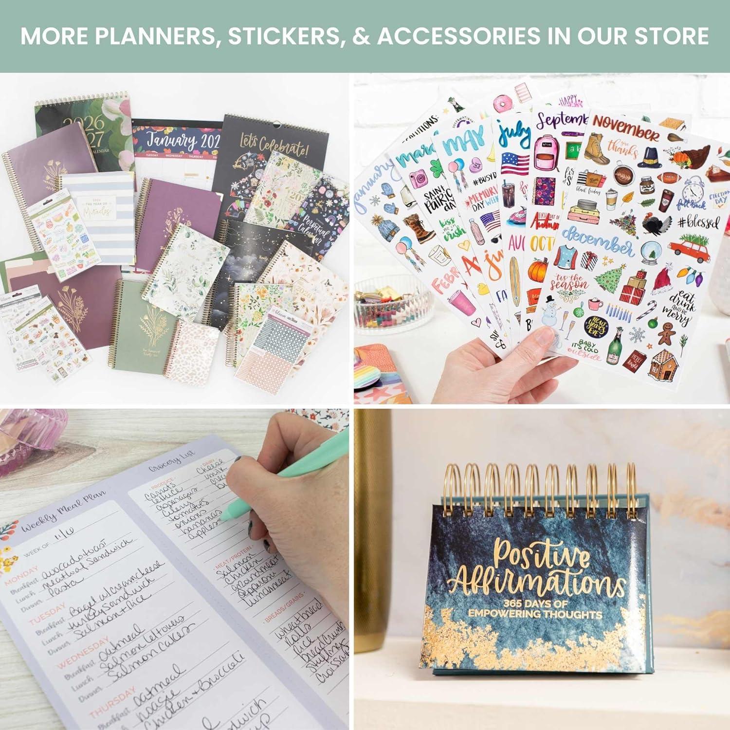image:imagebloom daily planners 2026 Desk Calendar January to December Large Wall Calendar 21 x 16 Desktop amp Hanging Monthly Planner with Stickers for Home or Office Holiday IconsGreenery