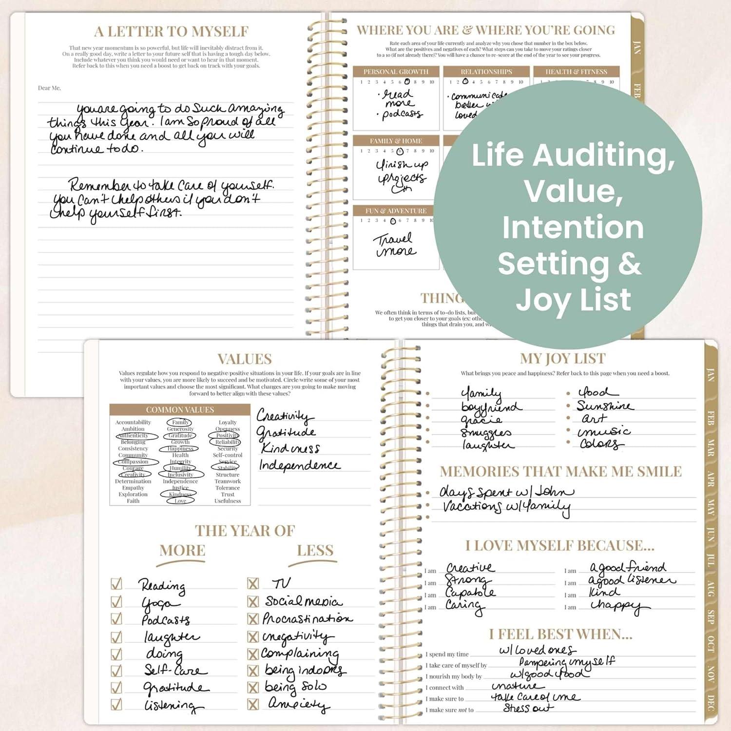 image:imagebloom daily planners 2026 Hourly Appointment Planner January to December 85 x 11 Timed Vertical Weekly Planner with Time Slots Monthly Views Interchangeable Cover