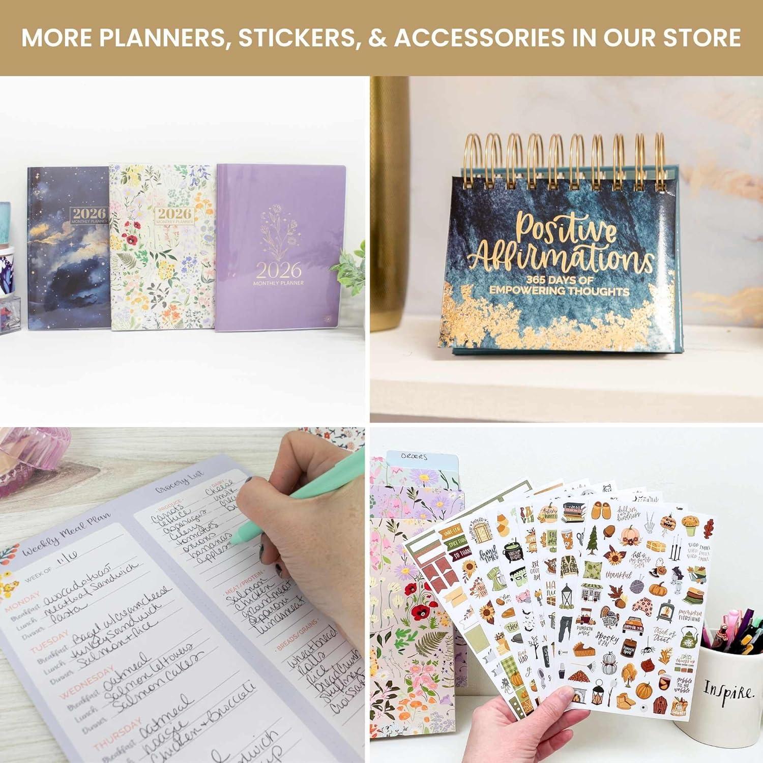 image:imagebloom daily planners 2026 Monthly Planner Calendar Book January 2026 December 2026 Large 9 x 12 Floral Agenda Schedule Organizer Gold Floral StampPurple