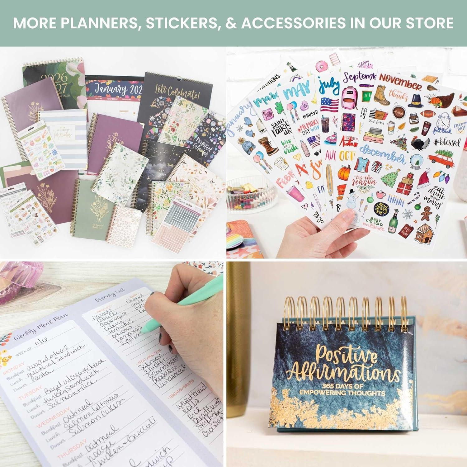 image:imagebloom daily planners 2026 Planner January December Calendar Year Organizer 55 x 825 Weekly amp Monthly Agenda Book with Stickers amp Bookmark Brilliant BrushstrokesBrilliant Brushstrokes