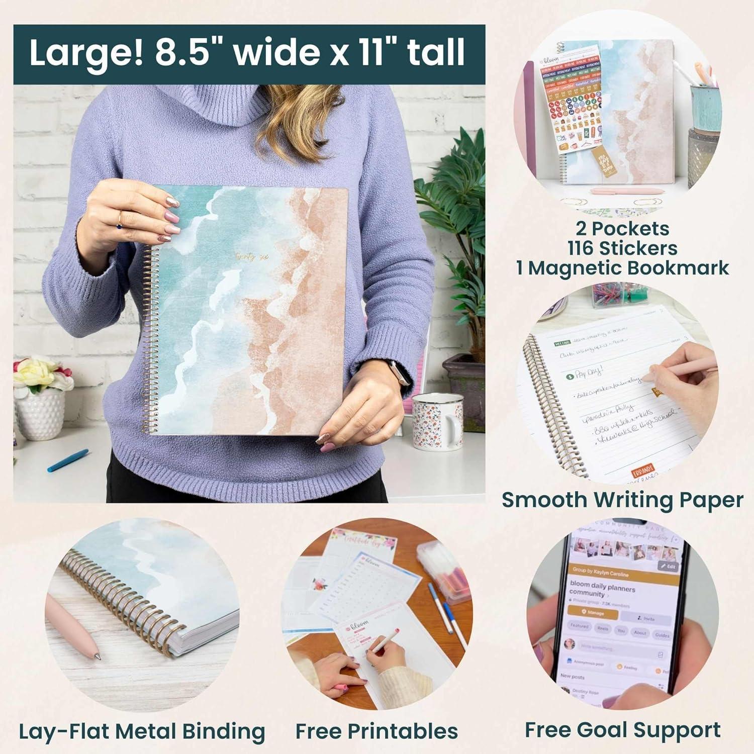 image:imagebloom daily planners 2026 Planner January December Calendar Year Organizer 55 x 825 Weekly amp Monthly Agenda Book with Stickers amp Bookmark Mystical MountainsOcean Oasis