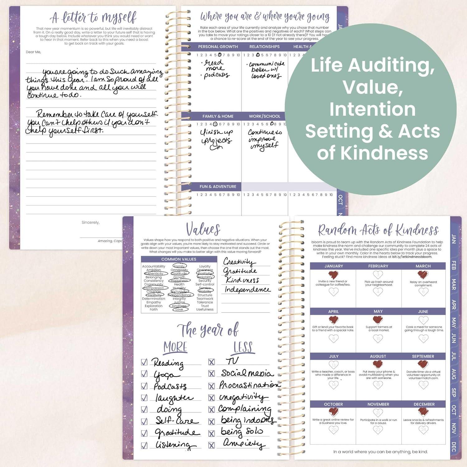 image:imagebloom daily planners 2026 Planner January to December 85 x 11 Weekly amp Monthly Dated Agenda Organizer Book with Stickers amp Tabs Flexible Soft Cover Good Things Are ComingGood Things Are Coming