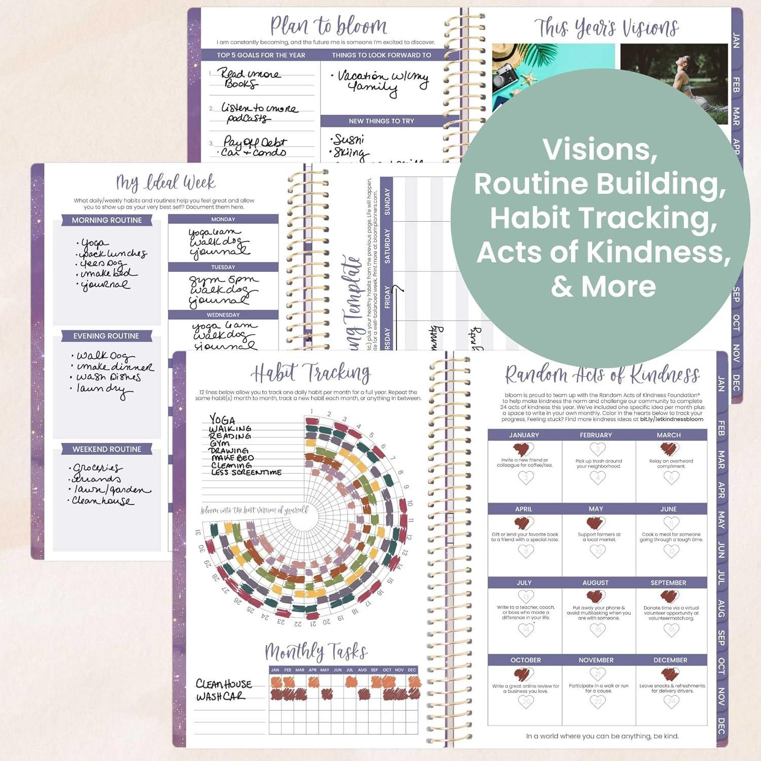image:imagebloom daily planners 2026 Planner January to December 85 x 11 Weekly amp Monthly Dated Agenda Organizer Book with Stickers amp Tabs Flexible Soft Cover Good Things Are ComingGood Things Are Coming