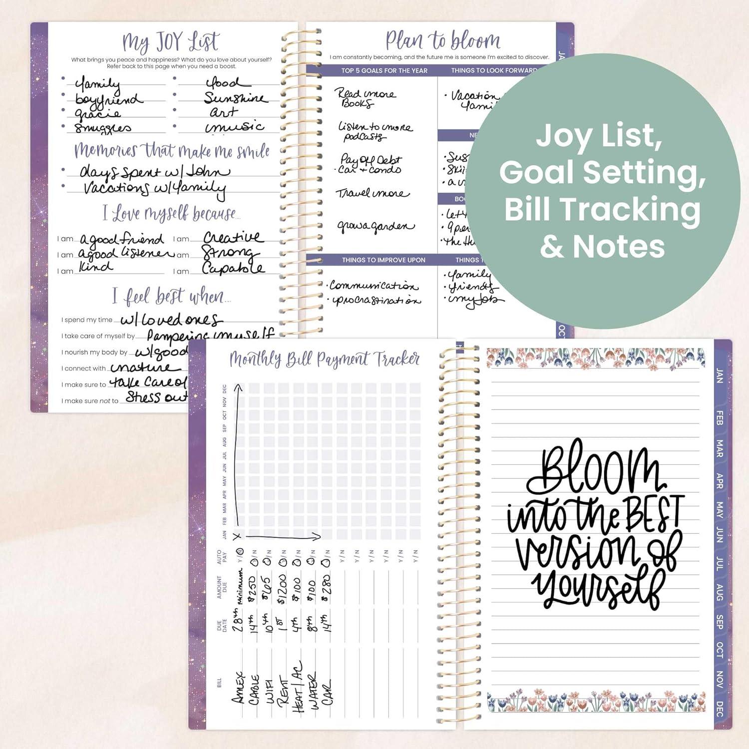 image:imagebloom daily planners 2026 Planner January to December 85 x 11 Weekly amp Monthly Dated Agenda Organizer Book with Stickers amp Tabs Flexible Soft Cover Good Things Are ComingGood Things Are Coming