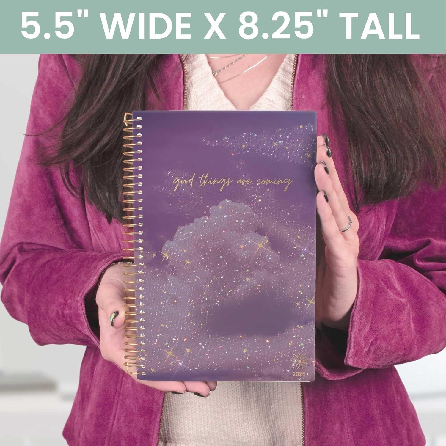 image:imagebloom daily planners 2026 Planner January to December 85 x 11 Weekly amp Monthly Dated Agenda Organizer Book with Stickers amp Tabs Flexible Soft Cover Good Things Are ComingGood Things Are Coming