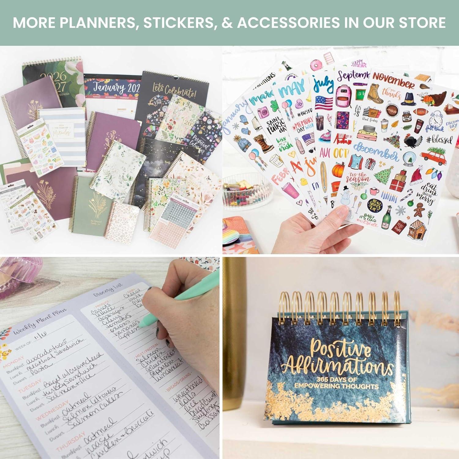 image:imagebloom daily planners 2026 Planner January to December 85 x 11 Weekly amp Monthly Dated Agenda Organizer Book with Stickers amp Tabs Flexible Soft Cover Good Things Are ComingGood Things Are Coming