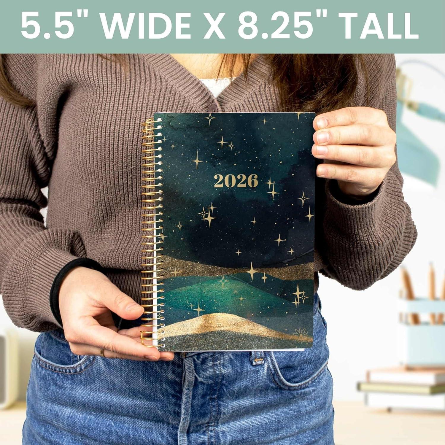 image:imagebloom daily planners 2026 Planner January to December 85 x 11 Weekly amp Monthly Dated Agenda Organizer Book with Stickers amp Tabs Flexible Soft Cover Good Things Are ComingCelestial Skies