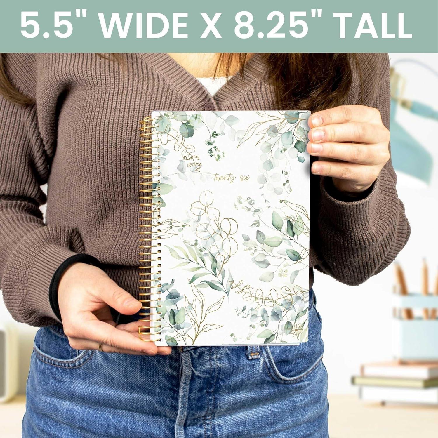 image:imagebloom daily planners 2026 Pocket Planner 4 x 6 January 2026 December 2026 MINI WeeklyMonthly Agenda Organizer amp Calendar Book Wildflower MountainsideWhite Eucalyptus