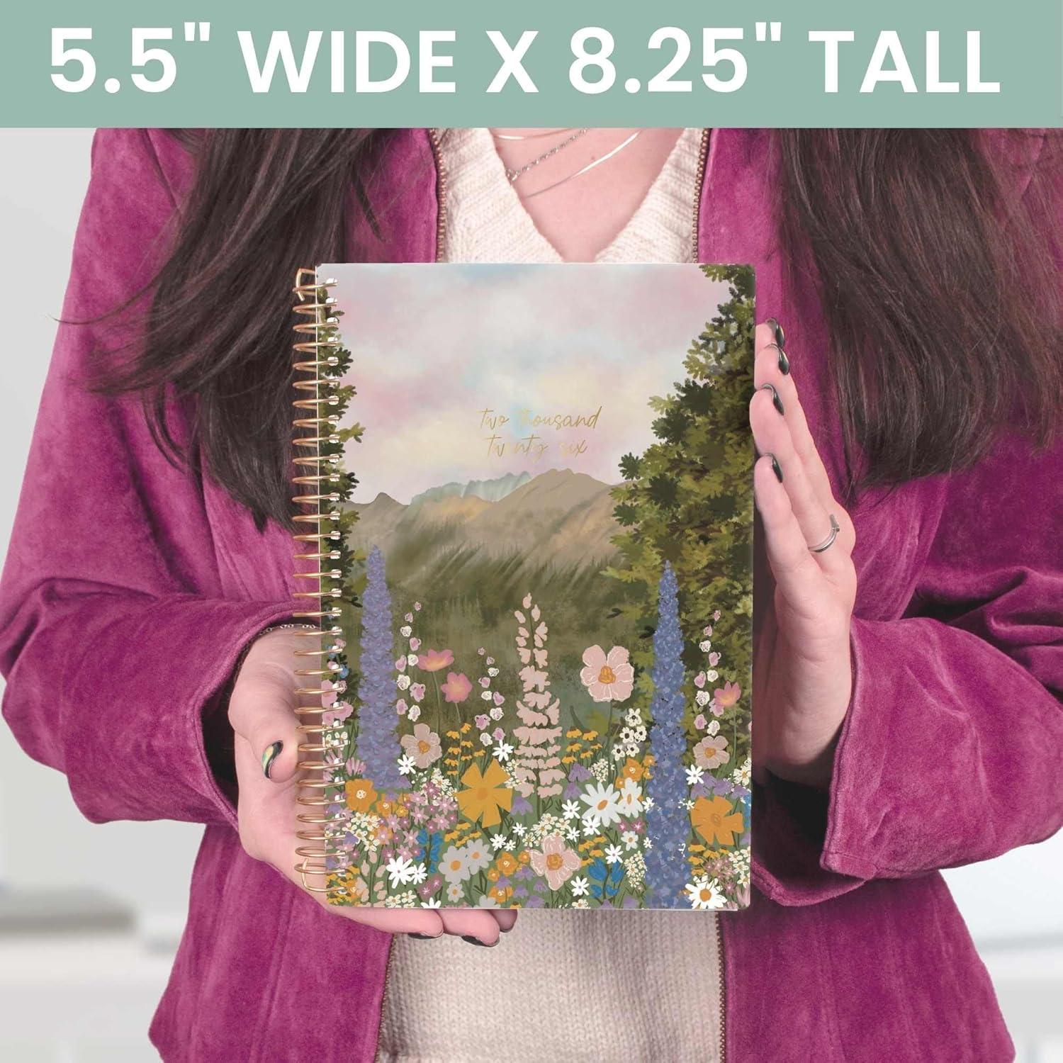 image:imagebloom daily planners 2026 Pocket Planner 4 x 6 January 2026 December 2026 MINI WeeklyMonthly Agenda Organizer amp Calendar Book Wildflower MountainsideWildflower Mountainside