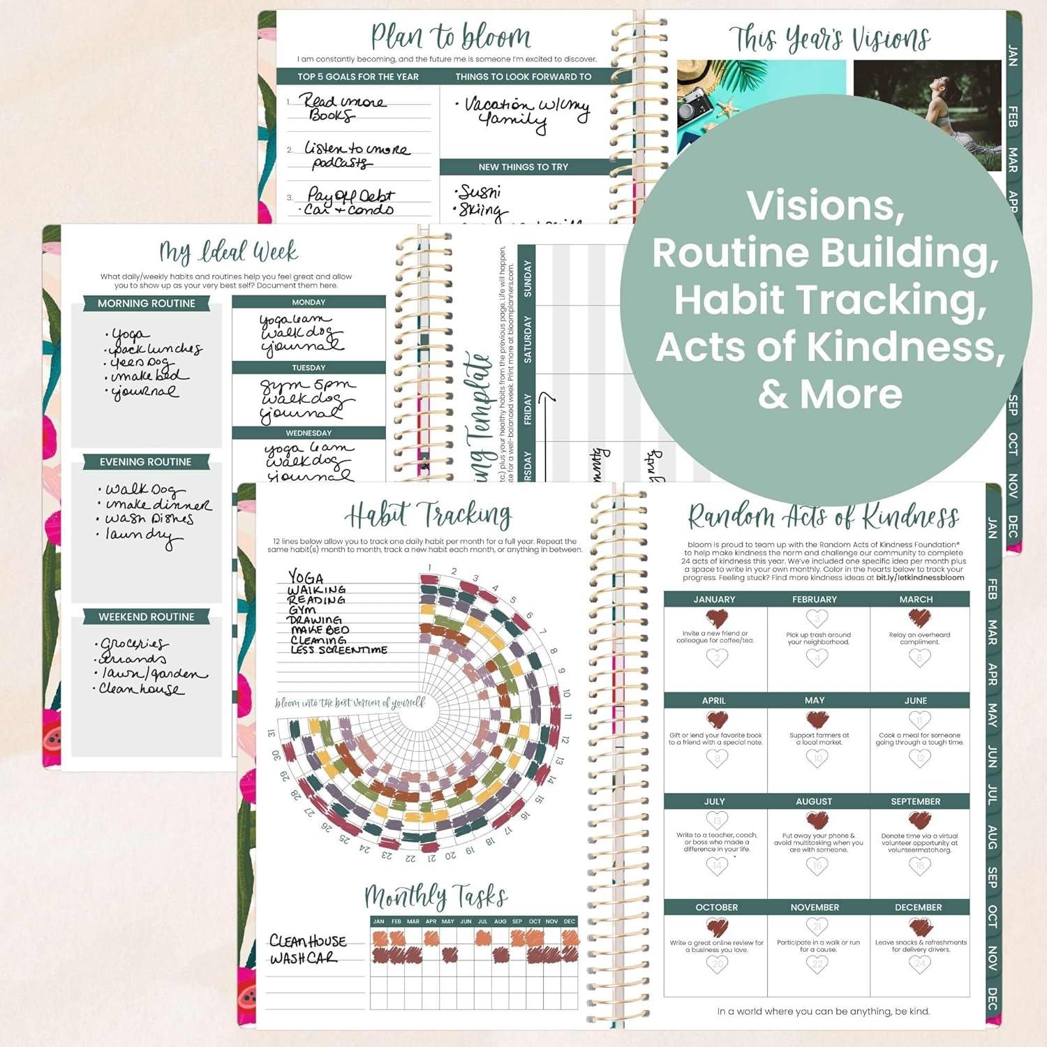 image:imagebloom daily planners 2026 Pocket Planner 4 x 6 January 2026 December 2026 MINI WeeklyMonthly Agenda Organizer amp Calendar Book Wildflower MountainsidePink Poppies