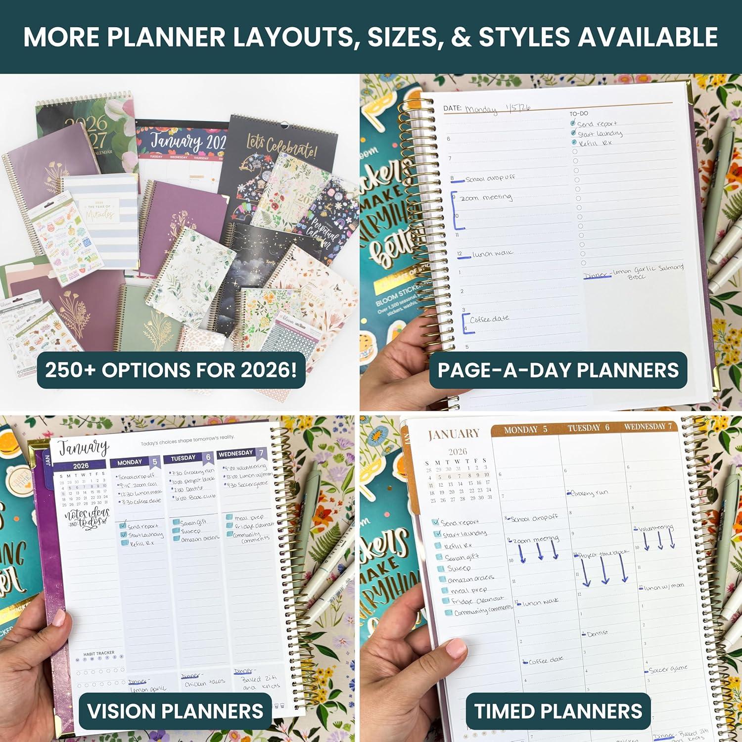 image:imagebloom daily planners 2026 Pocket Planner 4 x 6 January 2026 December 2026 MINI WeeklyMonthly Agenda Organizer amp Calendar Book Wildflower MountainsideBeige Bouquet