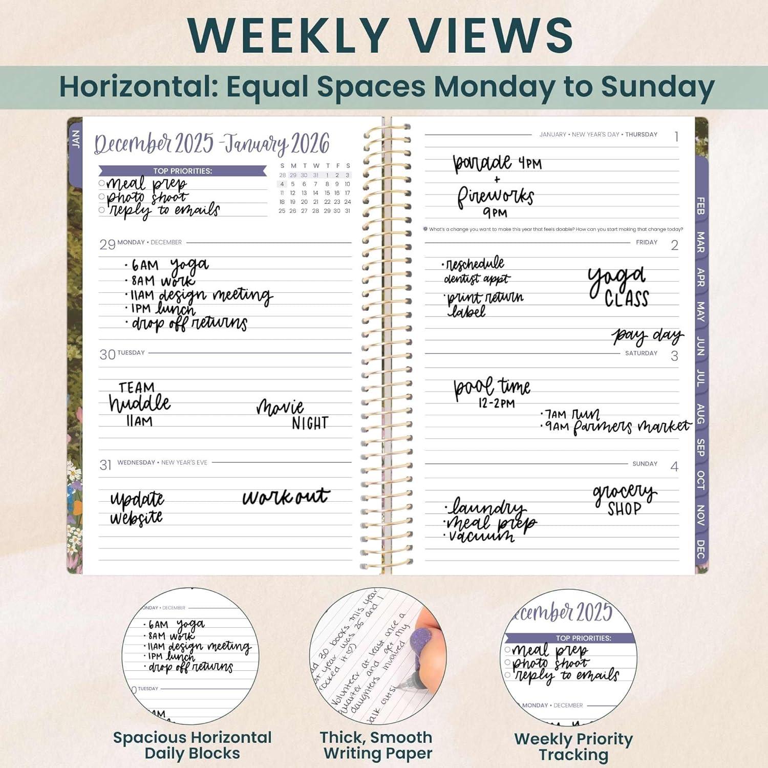 image:imagebloom daily planners 2026 Pocket Planner 4 x 6 January 2026 December 2026 MINI WeeklyMonthly Agenda Organizer amp Calendar Book Wildflower MountainsideWildflower Mountainside