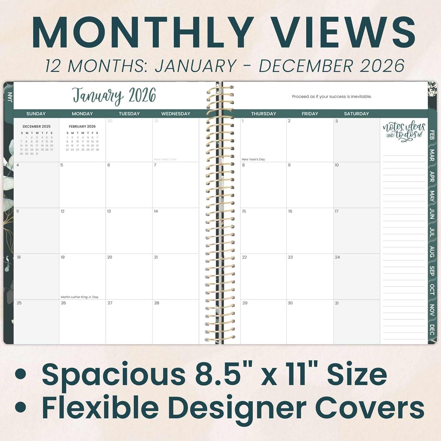 image:imagebloom daily planners 2026 Pocket Planner 4 x 6 January 2026 December 2026 MINI WeeklyMonthly Agenda Organizer amp Calendar Book Wildflower MountainsideGreen Eucalyptus