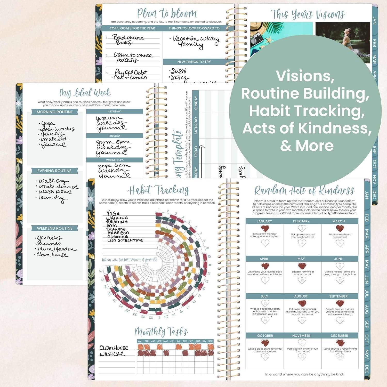 image:imagebloom daily planners 2026 Pocket Planner 4 x 6 January 2026 December 2026 MINI WeeklyMonthly Agenda Organizer amp Calendar Book Wildflower MountainsideBe Kind