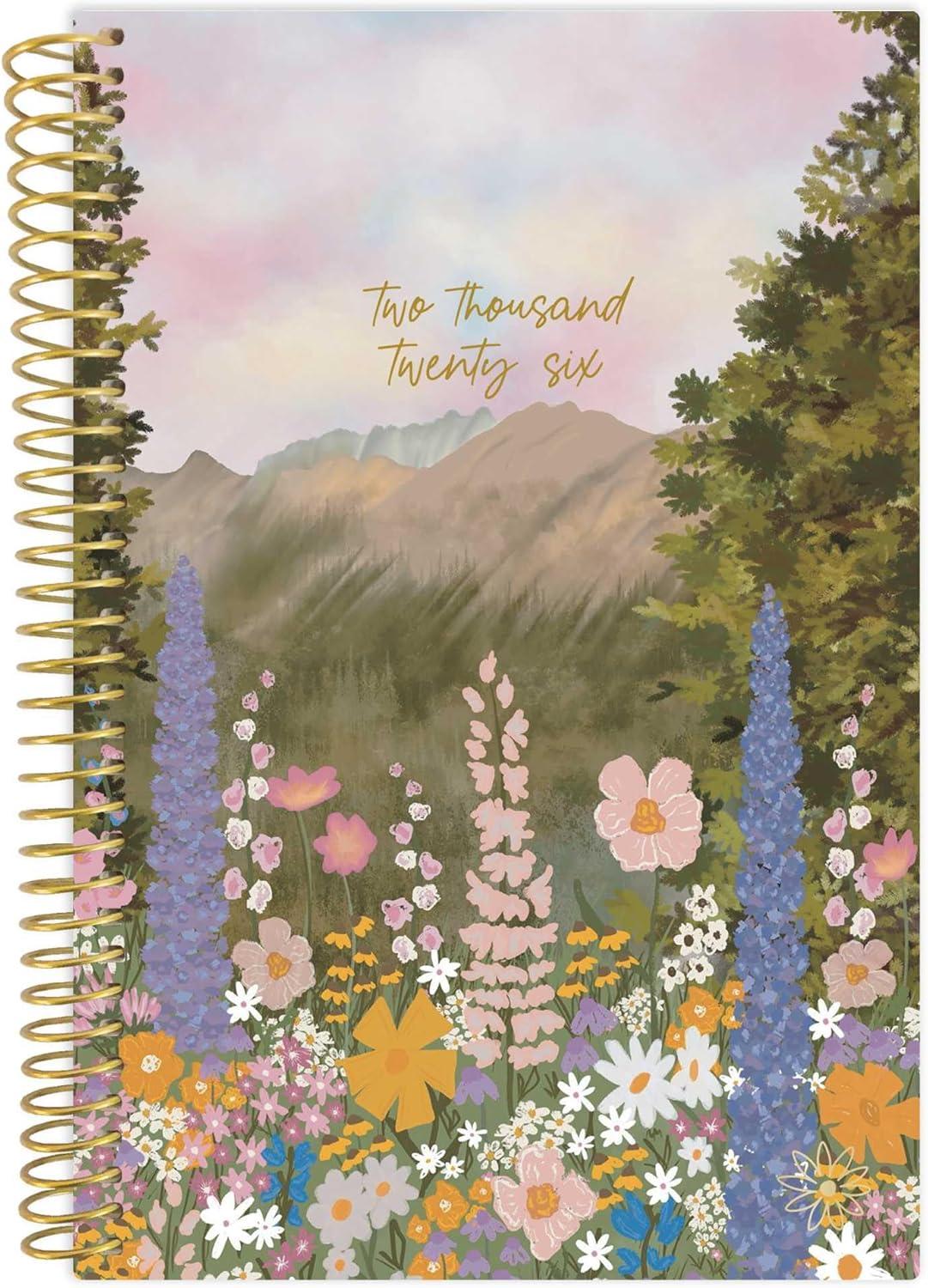 image:imagebloom daily planners 2026 Pocket Planner 4 x 6 January 2026 December 2026 MINI WeeklyMonthly Agenda Organizer amp Calendar Book Wildflower MountainsideWildflower Mountainside