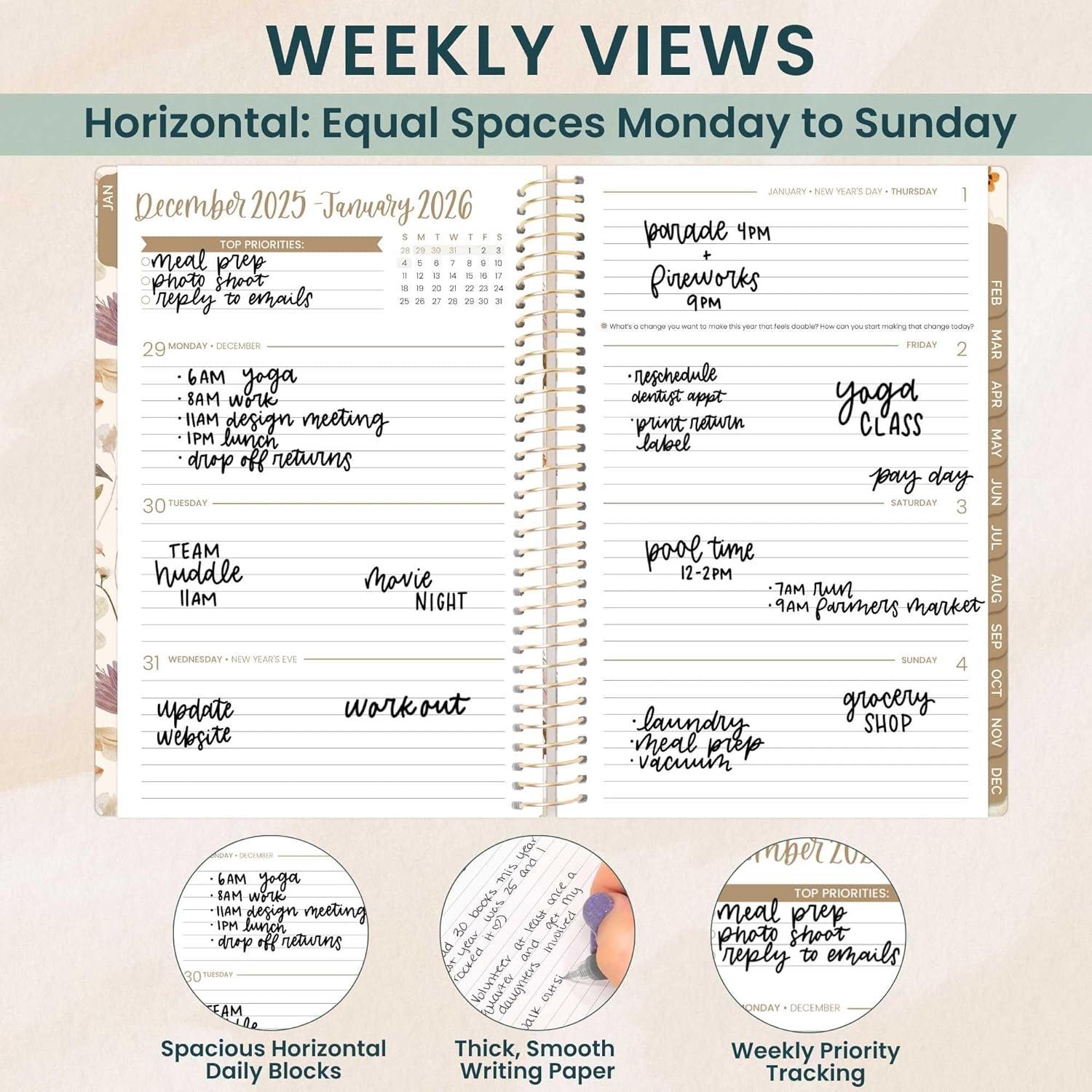 image:imagebloom daily planners 2026 Pocket Planner 4 x 6 January 2026 December 2026 MINI WeeklyMonthly Agenda Organizer amp Calendar Book Wildflower MountainsideButterfly Garden