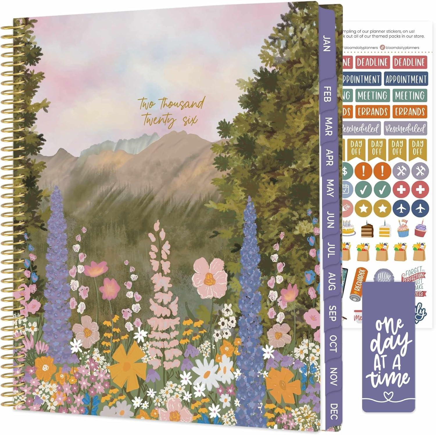 image:imagebloom daily planners 2026 Pocket Planner 4 x 6 January 2026 December 2026 MINI WeeklyMonthly Agenda Organizer amp Calendar Book Wildflower MountainsideWildflower Mountainside