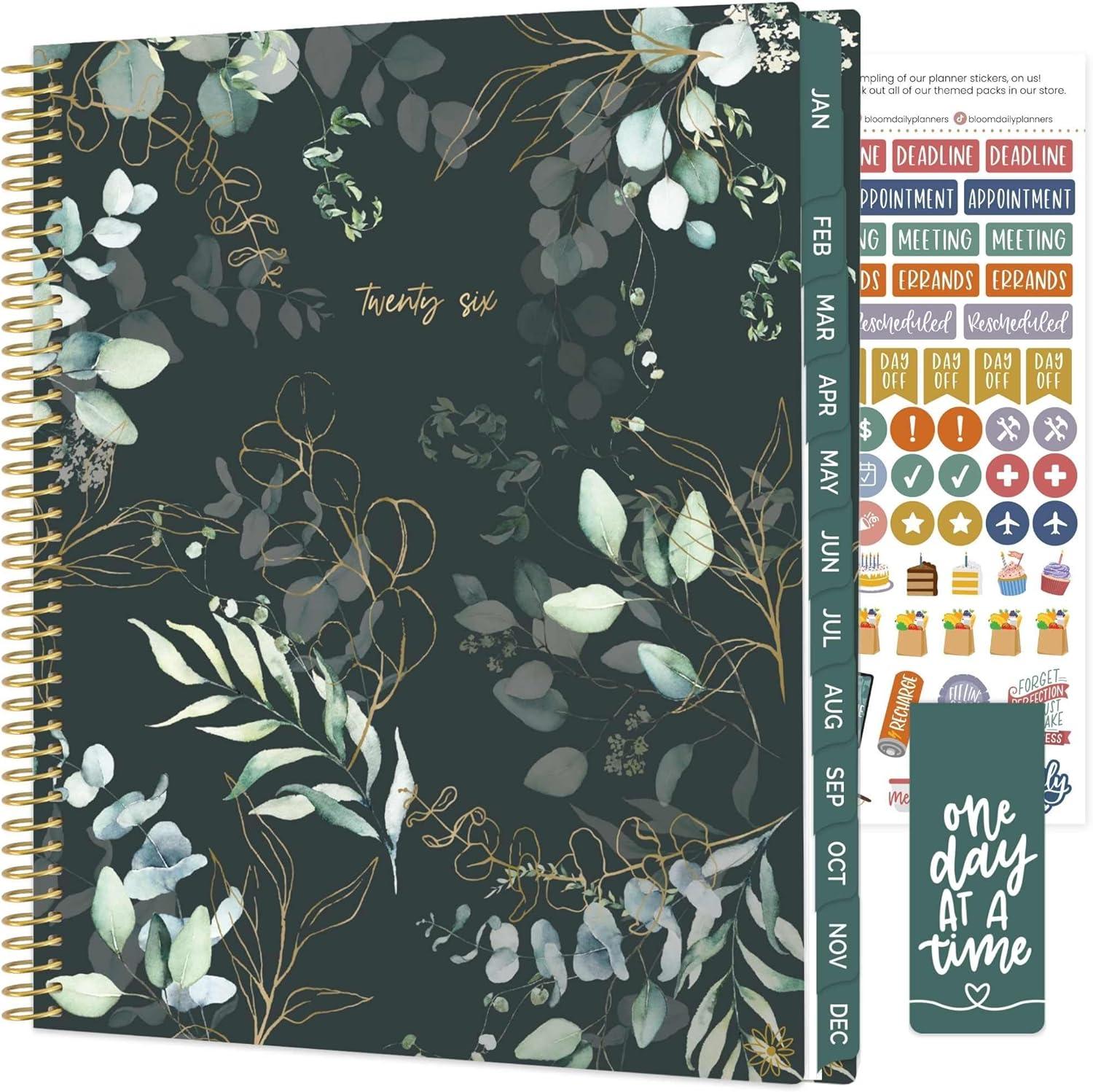 image:imagebloom daily planners 2026 Pocket Planner 4 x 6 January 2026 December 2026 MINI WeeklyMonthly Agenda Organizer amp Calendar Book Wildflower MountainsideGreen Eucalyptus