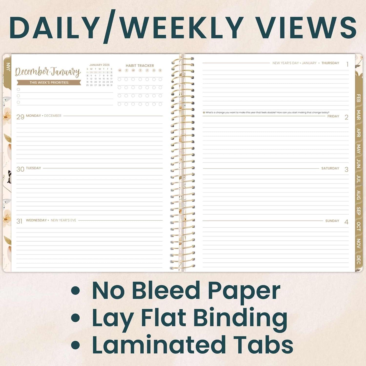 image:imagebloom daily planners 2026 Pocket Planner 4 x 6 January 2026 December 2026 MINI WeeklyMonthly Agenda Organizer amp Calendar Book Wildflower MountainsideButterfly Garden