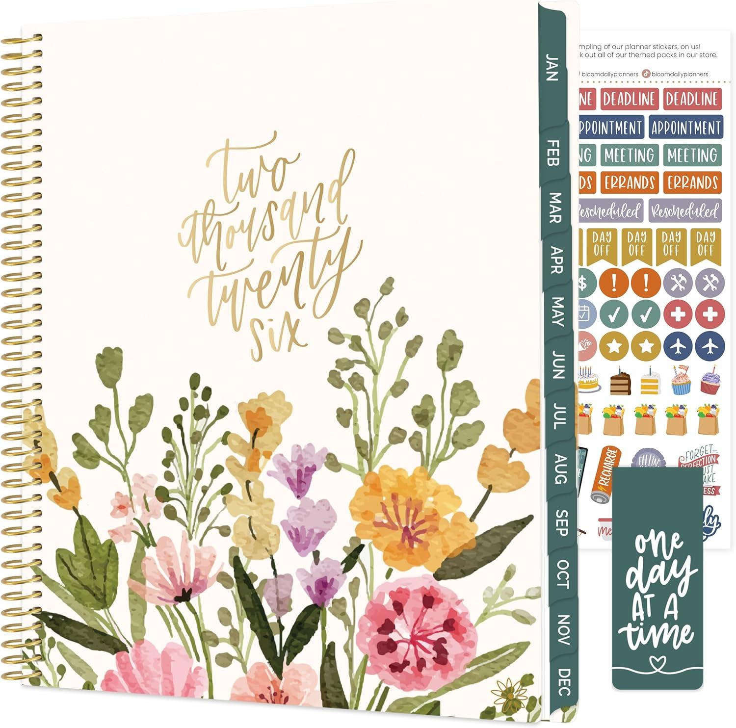 image:imagebloom daily planners 2026 Pocket Planner 4 x 6 January 2026 December 2026 MINI WeeklyMonthly Agenda Organizer amp Calendar Book Wildflower MountainsideBeige Bouquet