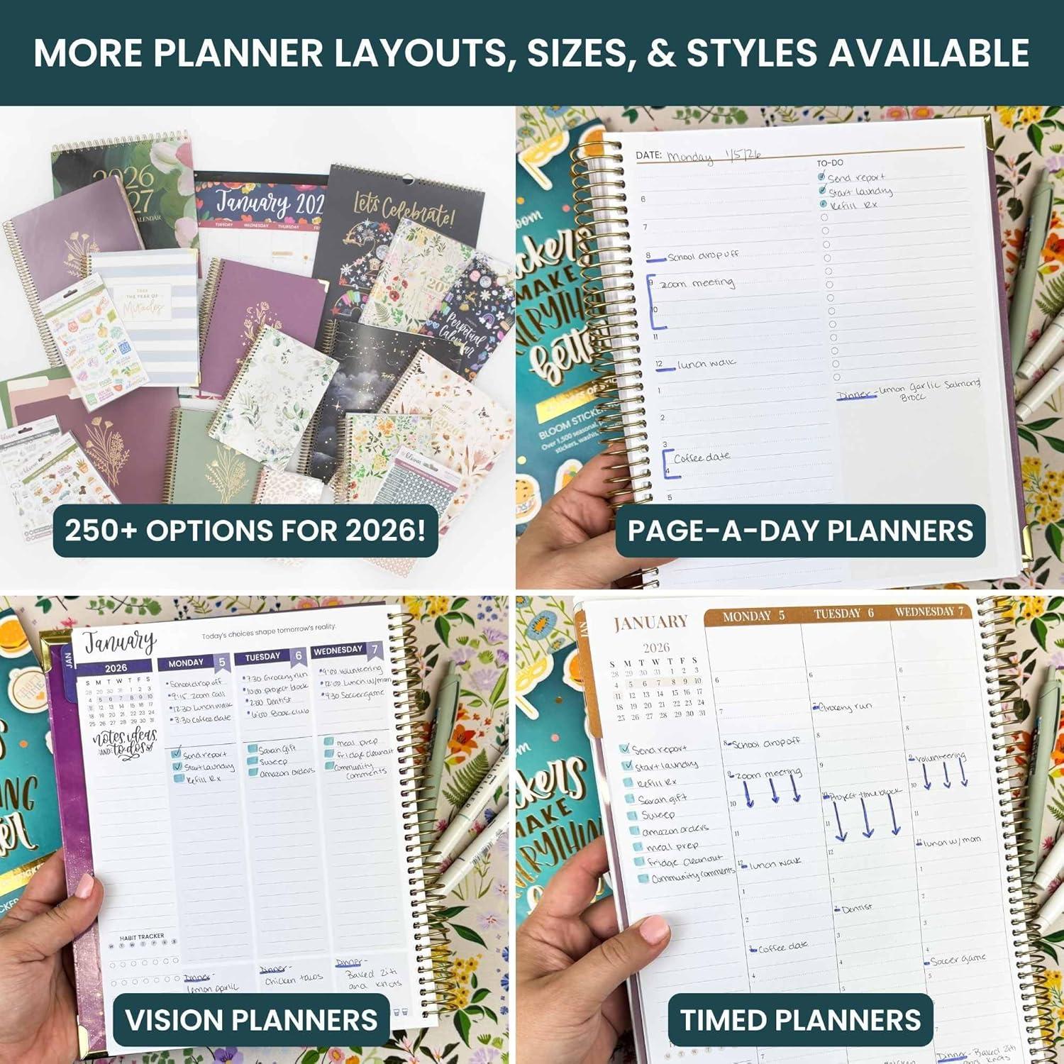 image:imagebloom daily planners 2026 Pocket Planner 4 x 6 January 2026 December 2026 MINI WeeklyMonthly Agenda Organizer amp Calendar Book Wildflower MountainsidePink Poppies