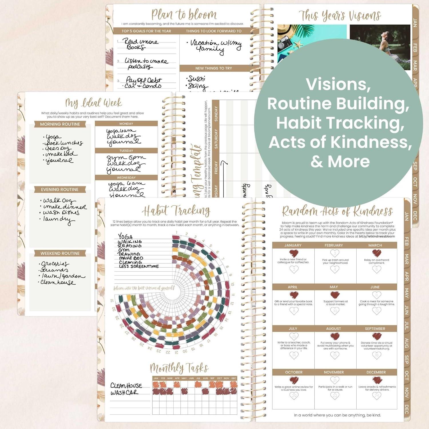 image:imagebloom daily planners 2026 Pocket Planner 4 x 6 January 2026 December 2026 MINI WeeklyMonthly Agenda Organizer amp Calendar Book Wildflower MountainsideButterfly Garden