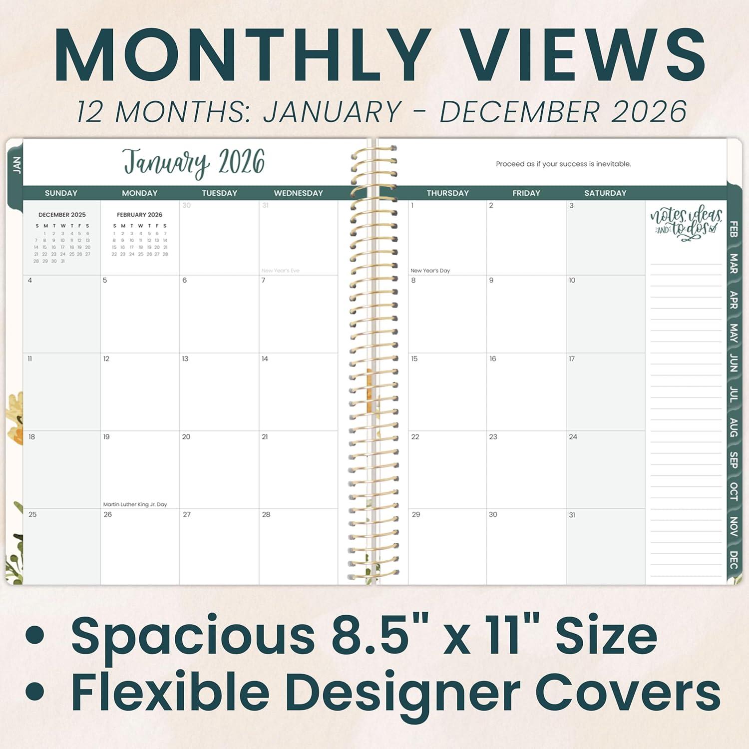 image:imagebloom daily planners 2026 Pocket Planner 4 x 6 January 2026 December 2026 MINI WeeklyMonthly Agenda Organizer amp Calendar Book Wildflower MountainsideBeige Bouquet