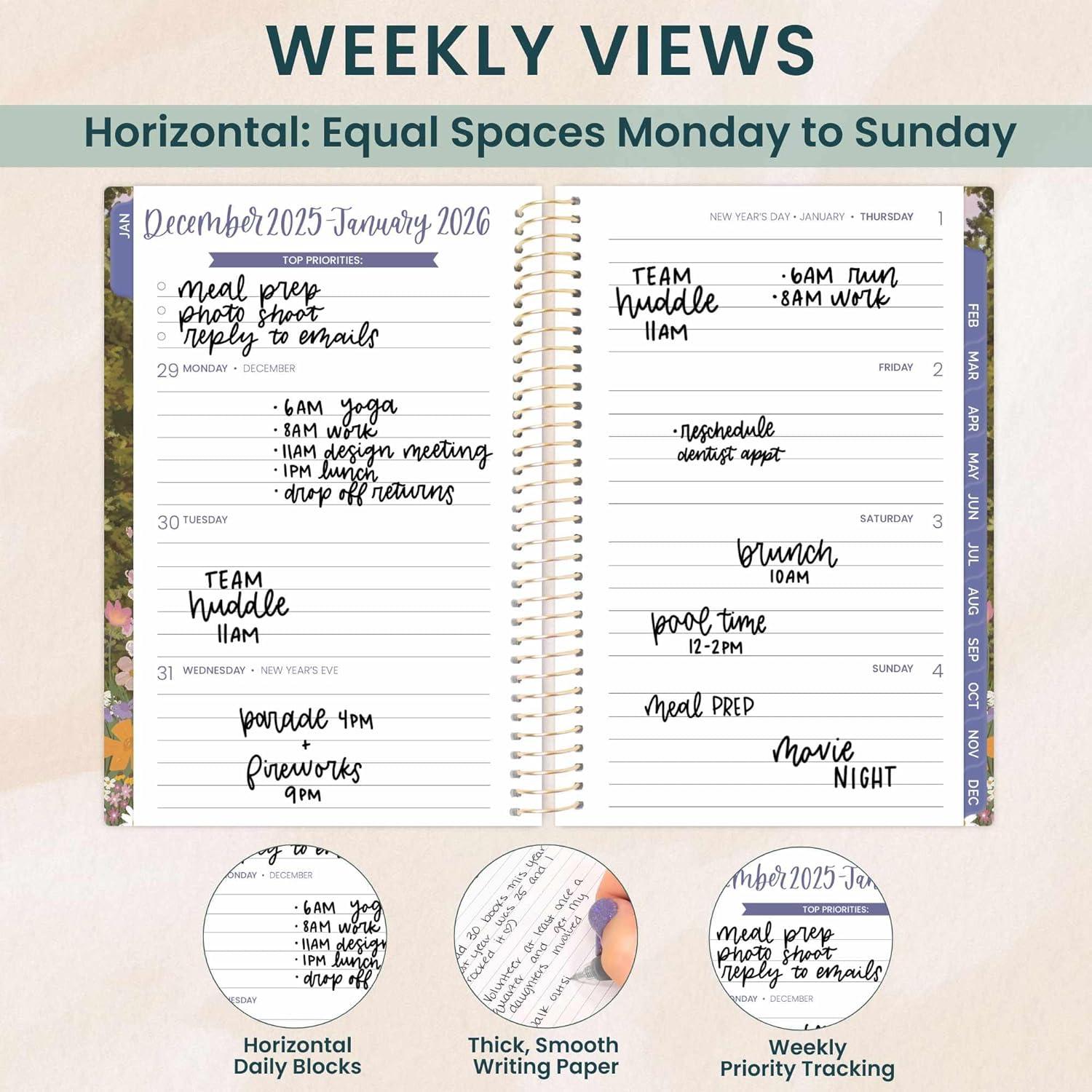 image:imagebloom daily planners 2026 Pocket Planner 4 x 6 January 2026 December 2026 MINI WeeklyMonthly Agenda Organizer amp Calendar Book Wildflower MountainsideWildflower Mountainside