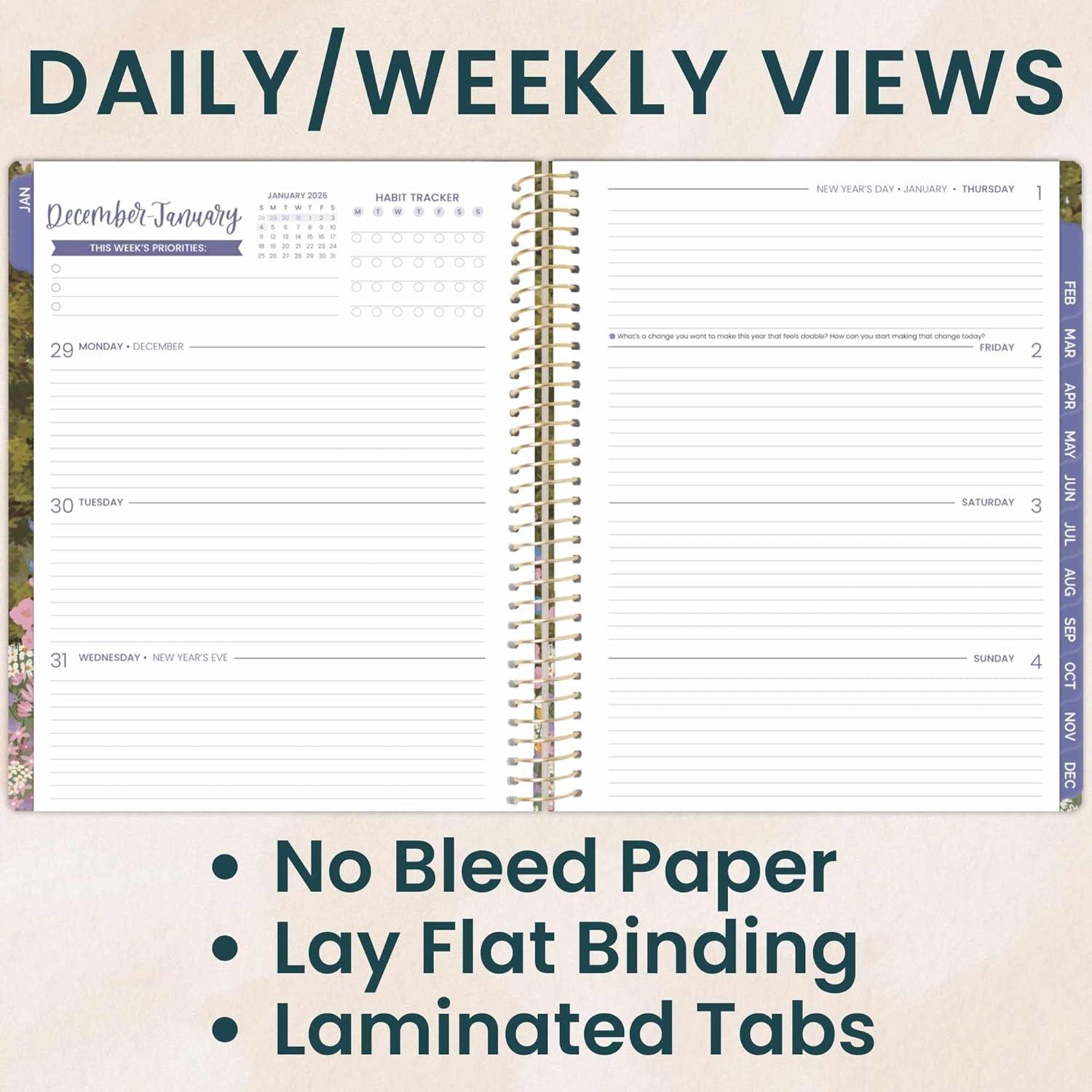 image:imagebloom daily planners 2026 Pocket Planner 4 x 6 January 2026 December 2026 MINI WeeklyMonthly Agenda Organizer amp Calendar Book Wildflower MountainsideWildflower Mountainside