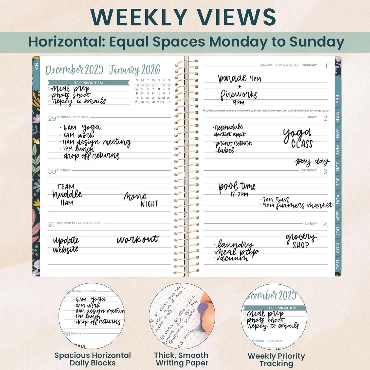 image:imagebloom daily planners 2026 Pocket Planner 4 x 6 January 2026 December 2026 MINI WeeklyMonthly Agenda Organizer amp Calendar Book Wildflower MountainsideBe Kind