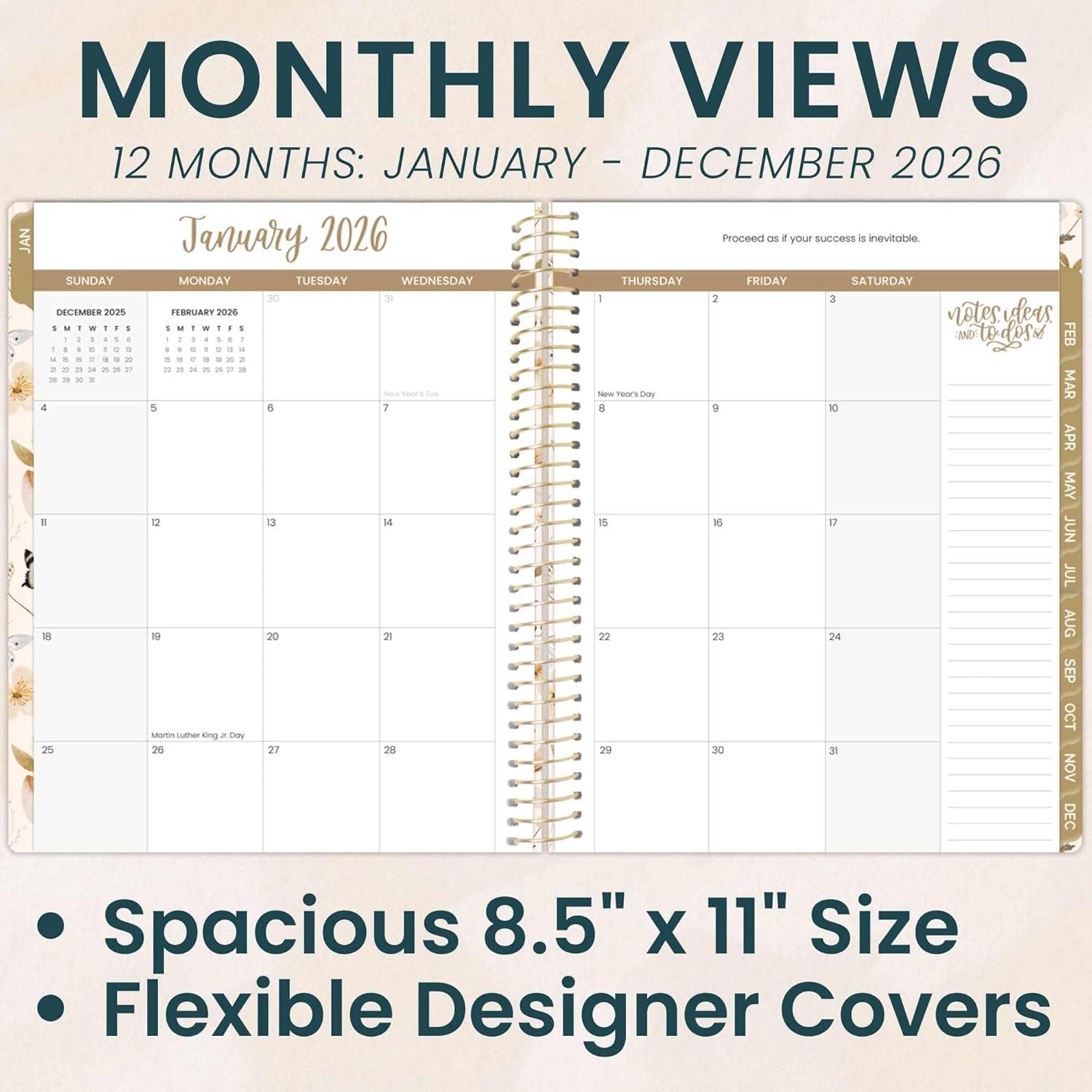 image:imagebloom daily planners 2026 Pocket Planner 4 x 6 January 2026 December 2026 MINI WeeklyMonthly Agenda Organizer amp Calendar Book Wildflower MountainsideButterfly Garden