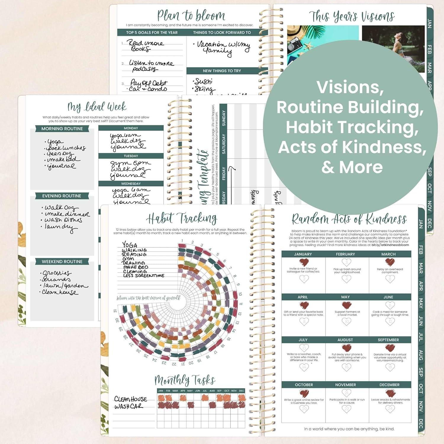 image:imagebloom daily planners 2026 Pocket Planner 4 x 6 January 2026 December 2026 MINI WeeklyMonthly Agenda Organizer amp Calendar Book Wildflower MountainsideBeige Bouquet