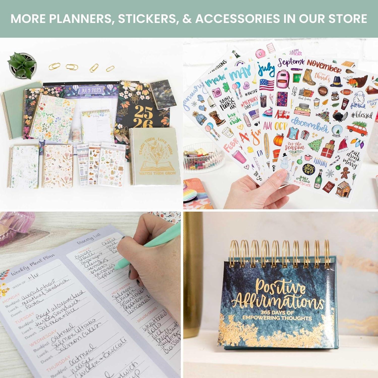 image:imagebloom daily planners 20262027 85 x 11 Academic Year Day Planner July 2026 July 2027 13 Months Weekly amp Monthly Agenda Organizer with Stickers amp Tabs Seaside WhimsyTan Leopard 202526