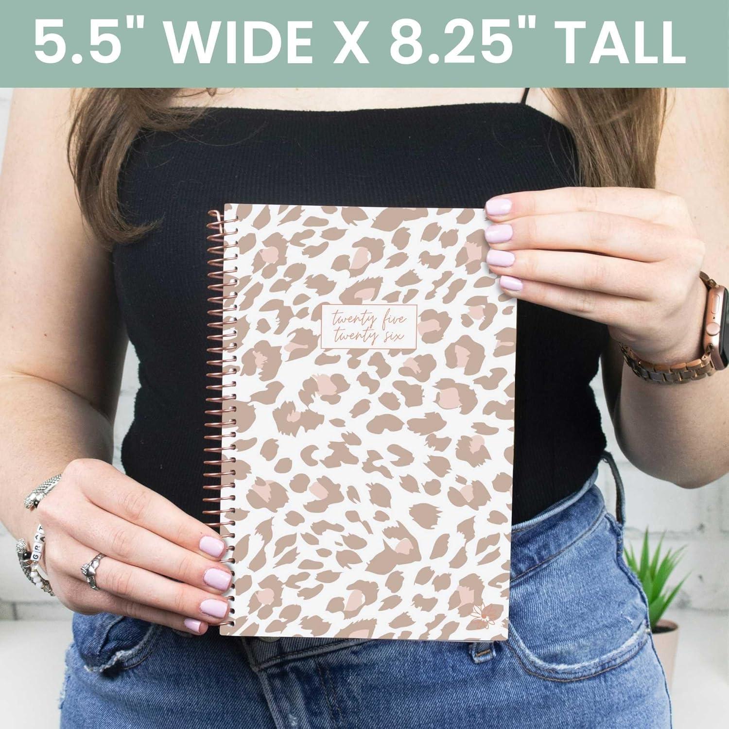 image:imagebloom daily planners 20262027 85 x 11 Academic Year Day Planner July 2026 July 2027 13 Months Weekly amp Monthly Agenda Organizer with Stickers amp Tabs Seaside WhimsyTan Leopard 202526