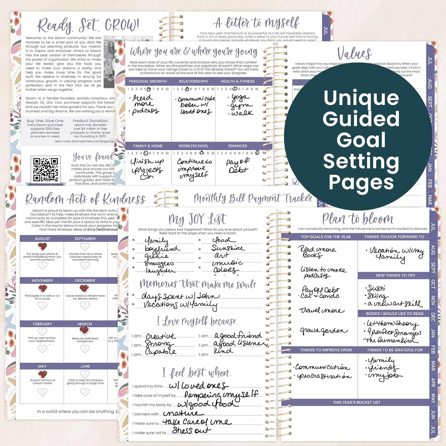 image:imagebloom daily planners 20262027 85 x 11 Academic Year Day Planner July 2026 July 2027 13 Months Weekly amp Monthly Agenda Organizer with Stickers amp Tabs Seaside WhimsySeaside Whimsy 202627