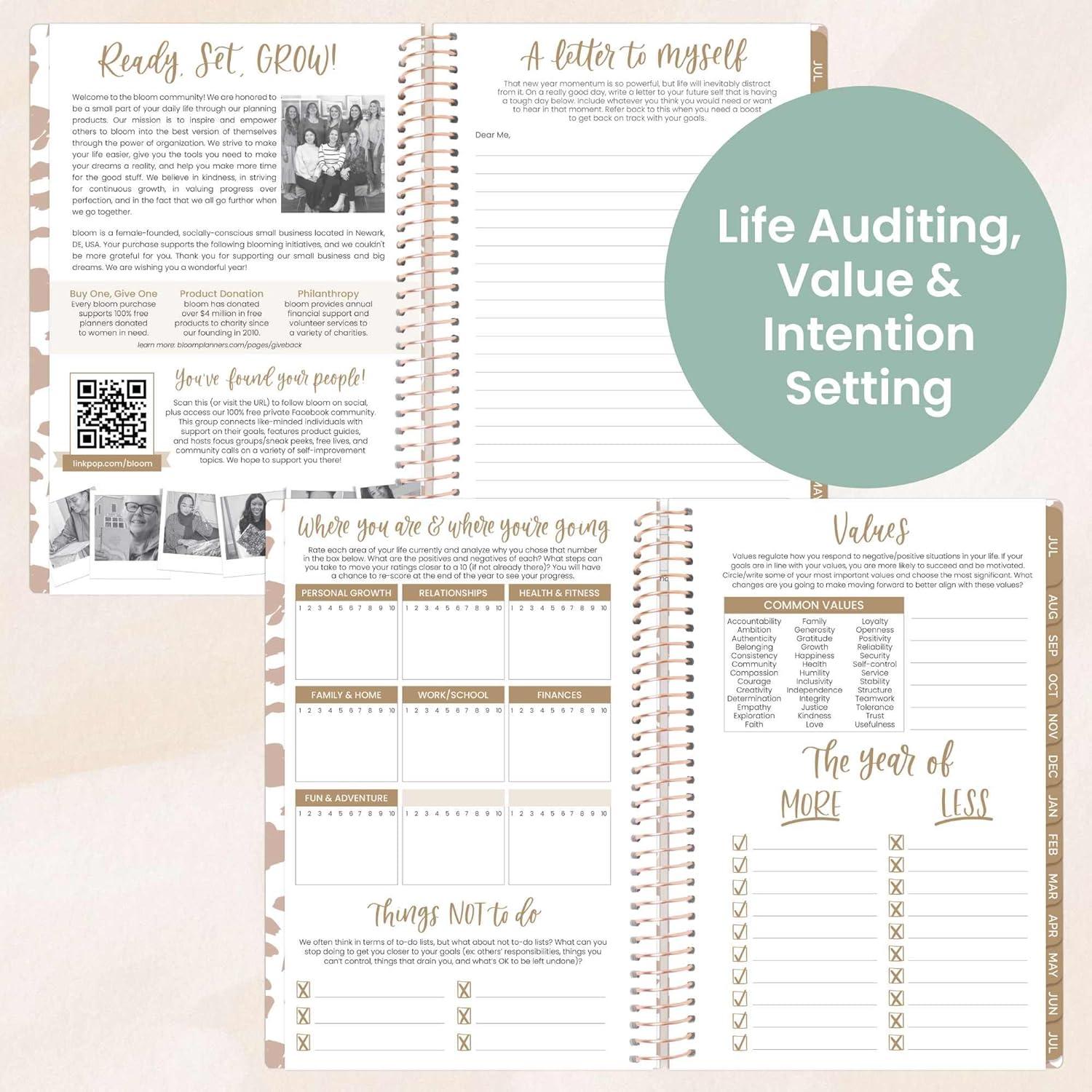 image:imagebloom daily planners 20262027 85 x 11 Academic Year Day Planner July 2026 July 2027 13 Months Weekly amp Monthly Agenda Organizer with Stickers amp Tabs Seaside WhimsyTan Leopard 202526