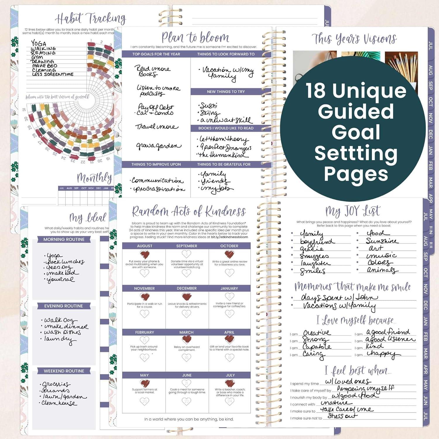 image:imagebloom daily planners 20262027 85 x 11 Academic Year Day Planner July 2026 July 2027 13 Months Weekly amp Monthly Agenda Organizer with Stickers amp Tabs Seaside WhimsySeaside Whimsy 202627