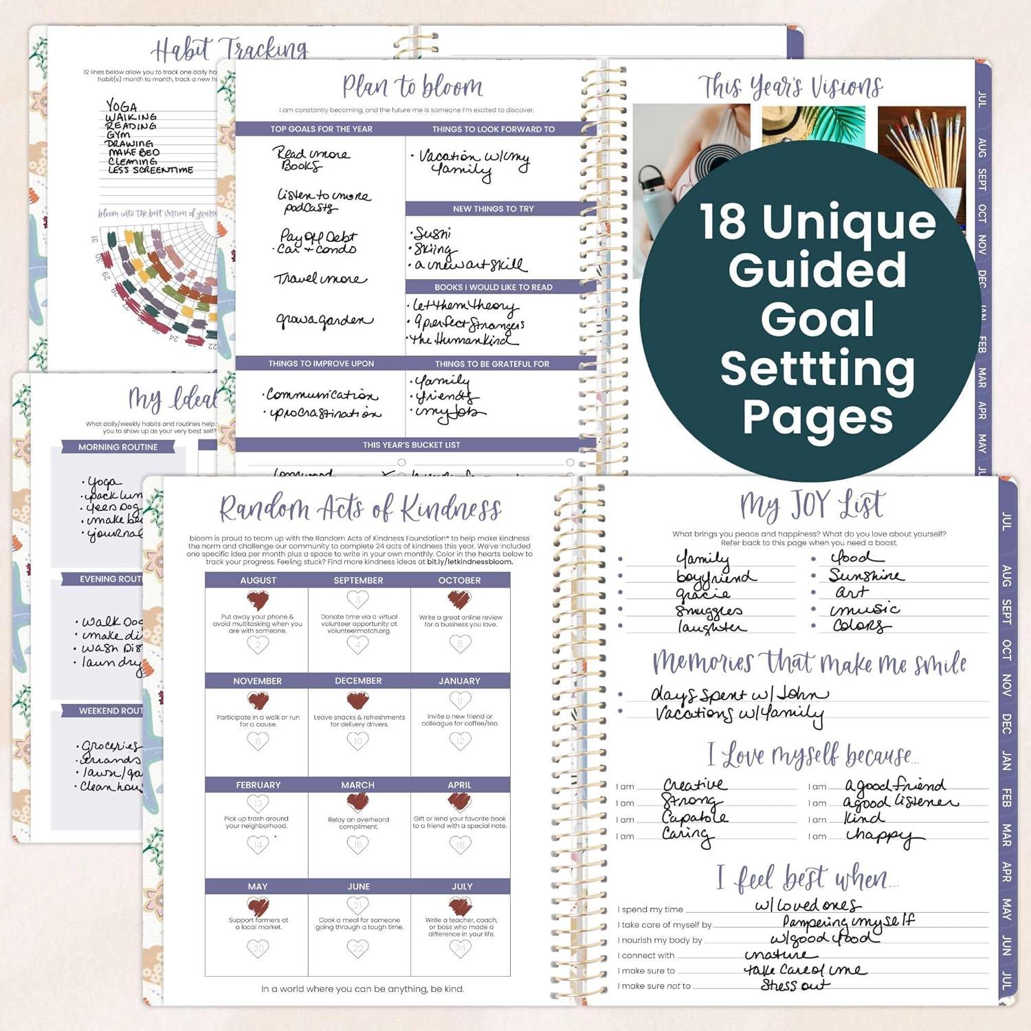 image:imagebloom daily planners 20262027 85 x 11 Academic Year Day Planner July 2026 July 2027 13 Months Weekly amp Monthly Agenda Organizer with Stickers amp Tabs Seaside WhimsySeaside Whimsy 202627