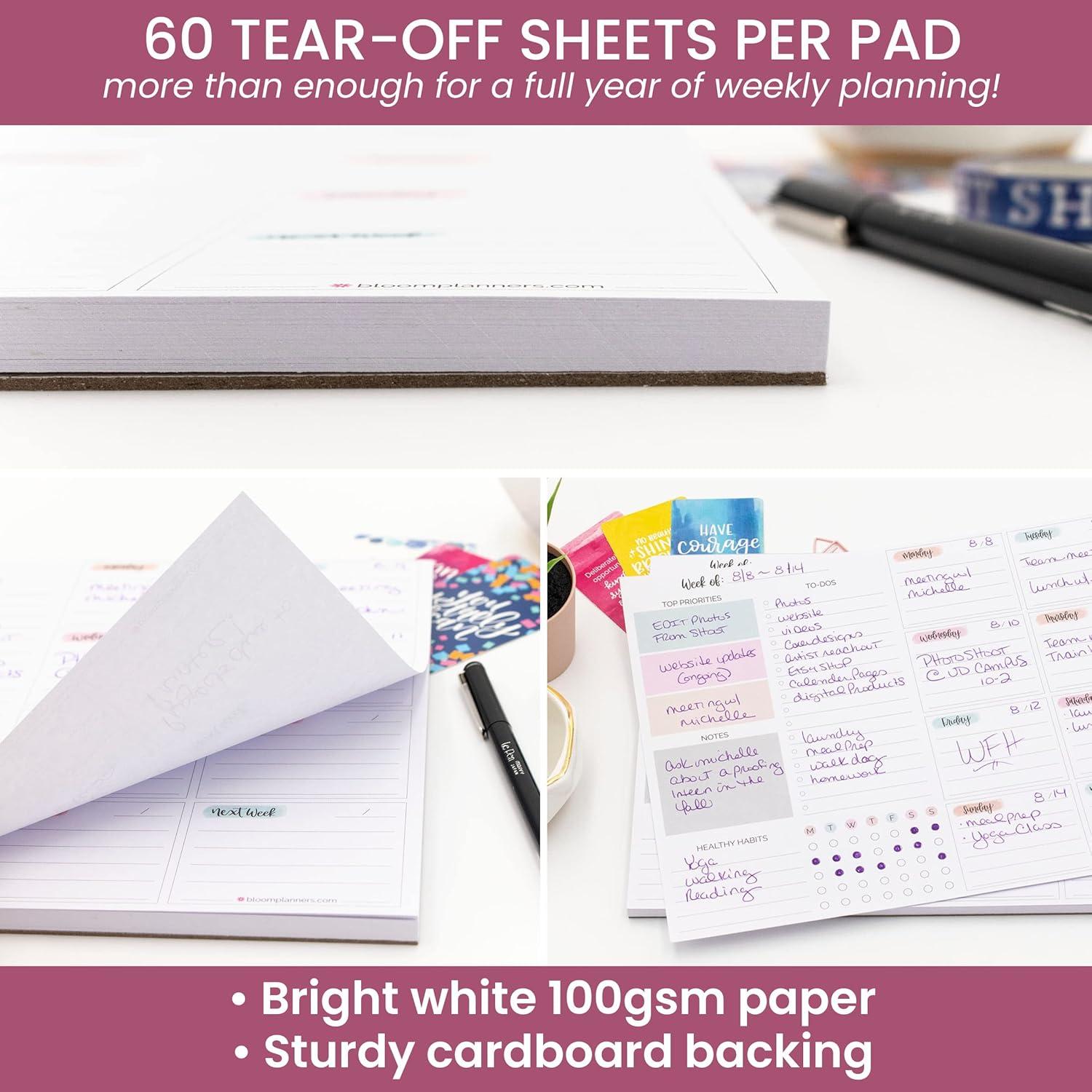 image:imagebloom daily planners 85 x 11 Double Sided Meeting Pad Topics Takeaways Action Items amp FollowUps Undated Meeting Notes Agenda OrganizerHorizontal Weekly ToDo List Pastel