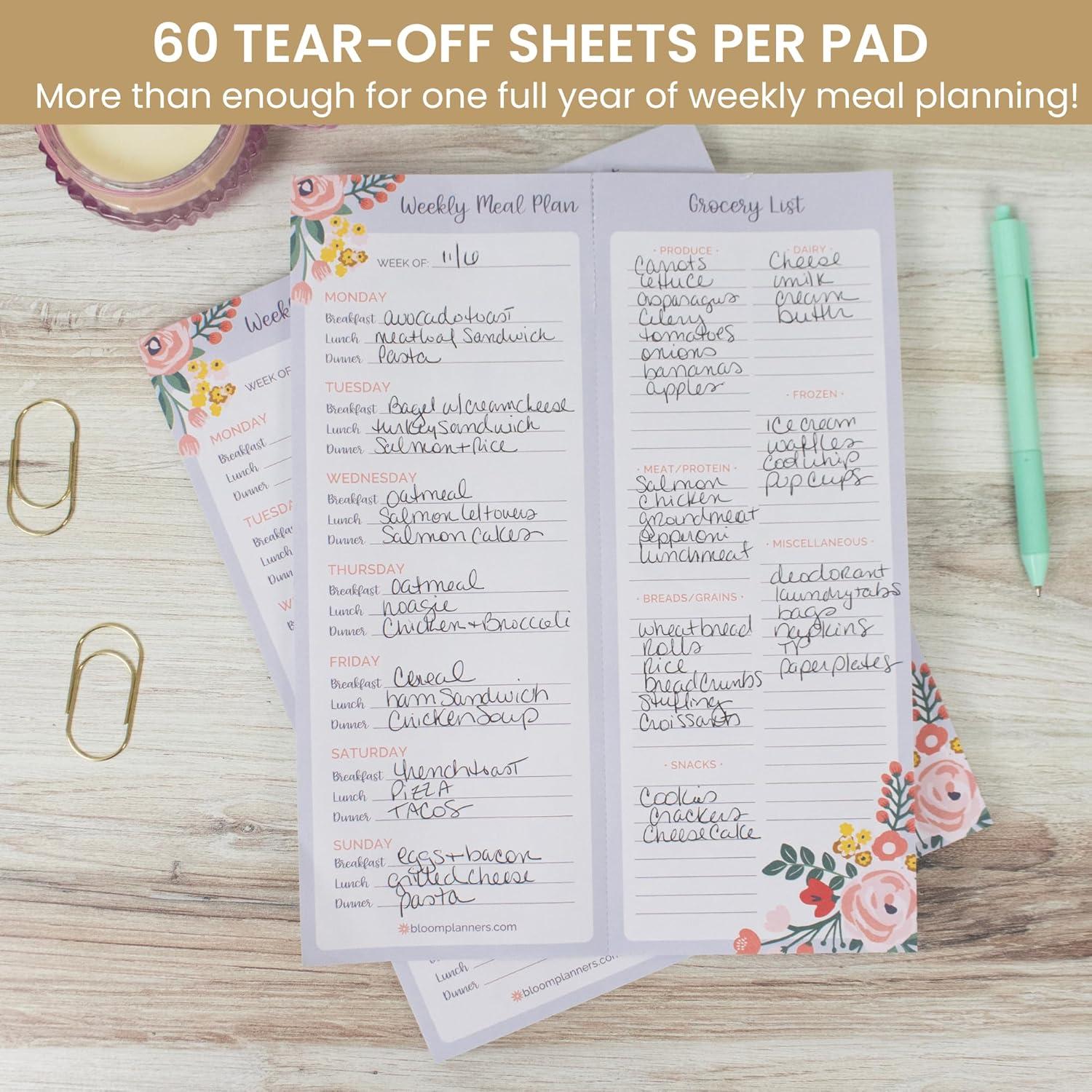 image:imagebloom daily planners 85 x 11 Double Sided Meeting Pad Topics Takeaways Action Items amp FollowUps Undated Meeting Notes Agenda OrganizerWeekly Meal Grocery