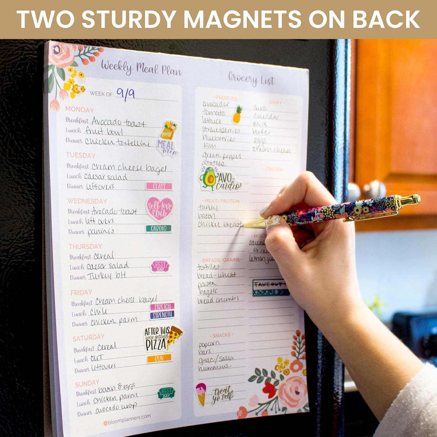 image:imagebloom daily planners 85 x 11 Double Sided Meeting Pad Topics Takeaways Action Items amp FollowUps Undated Meeting Notes Agenda OrganizerWeekly Meal Grocery