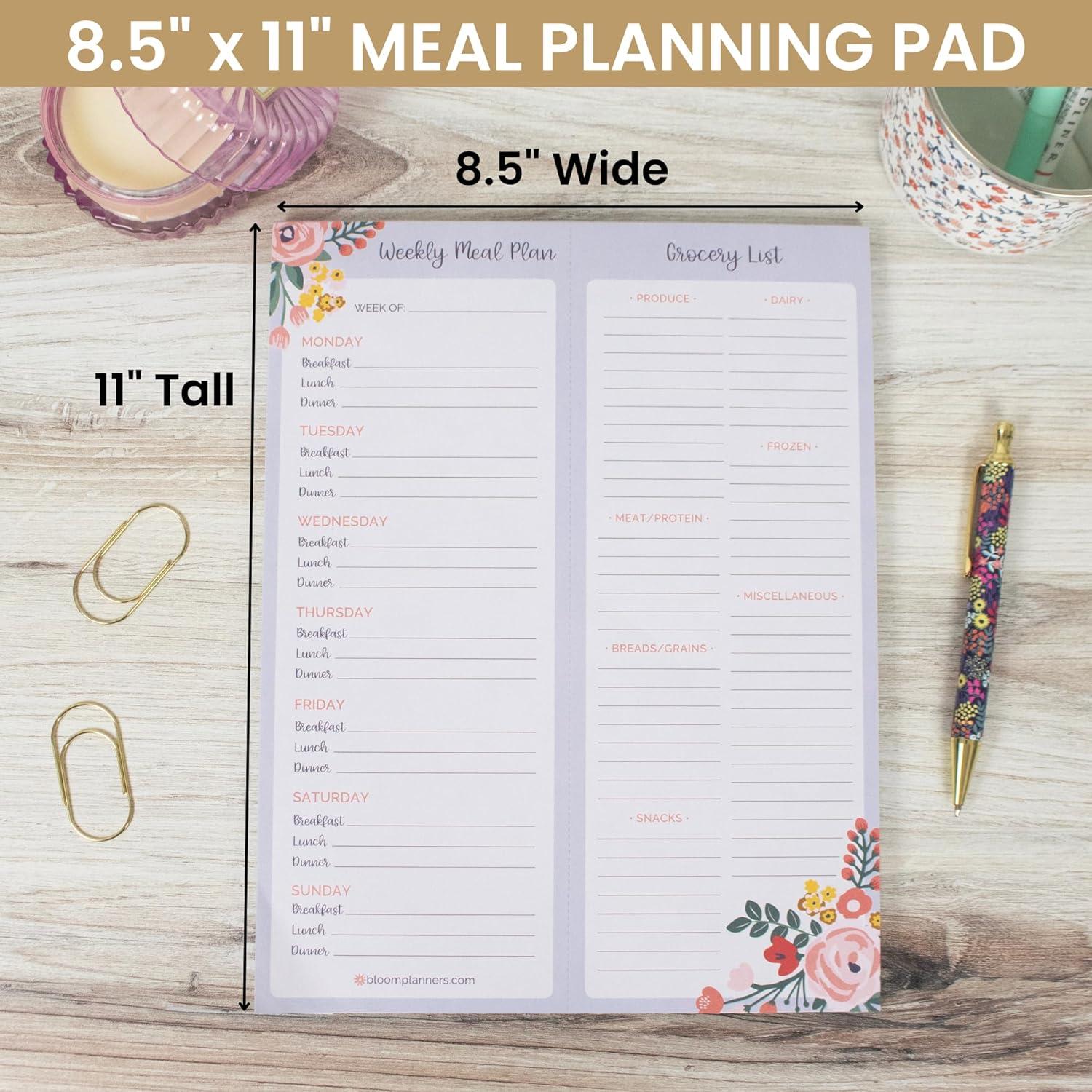 image:imagebloom daily planners 85 x 11 Double Sided Meeting Pad Topics Takeaways Action Items amp FollowUps Undated Meeting Notes Agenda OrganizerWeekly Meal Grocery