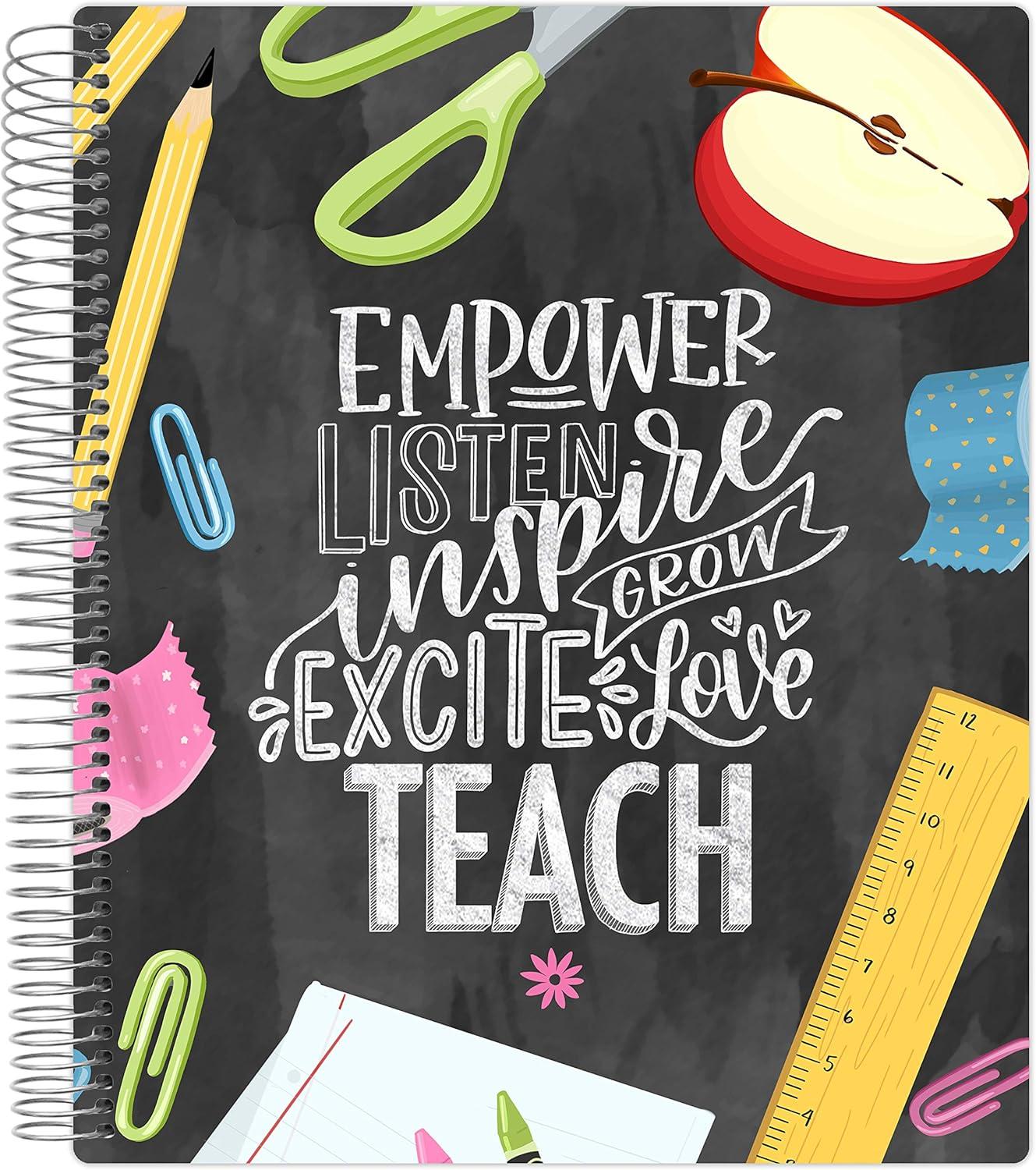 image:imagebloom daily planners Chalkboard Teacher Planner amp Sticker Pack Bundle Undated Academic Planner amp Organizer School Themed Sticker Pack Planning Set for Educators Homeschool